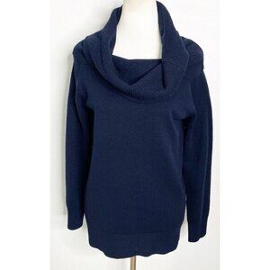 T Alexander Wang Wool Cashmere Cowl Neck Navy Blue‎ Sweater Size Small